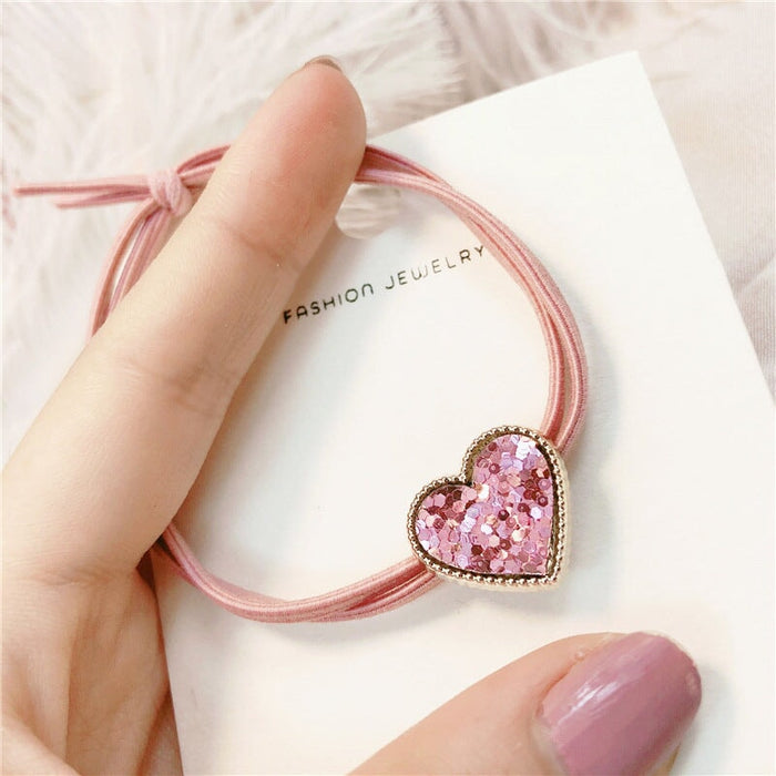 Wholesale pink rubber hair ring JDC-HS-Jiax003 Hair Scrunchies 佳芯 87# Wholesale Jewelry JoyasDeChina Joyas De China