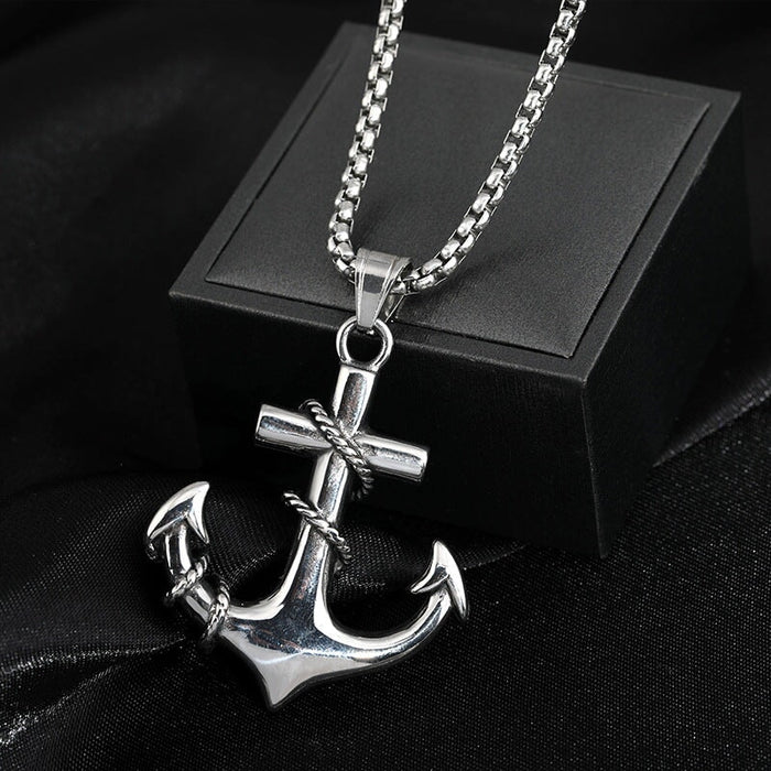 Wholesale Pirates of the Caribbean anchor alloy silver necklace JDC-NE-Jiaow007 Necklaces 娇婉 1 Wholesale Jewelry JoyasDeChina Joyas De China