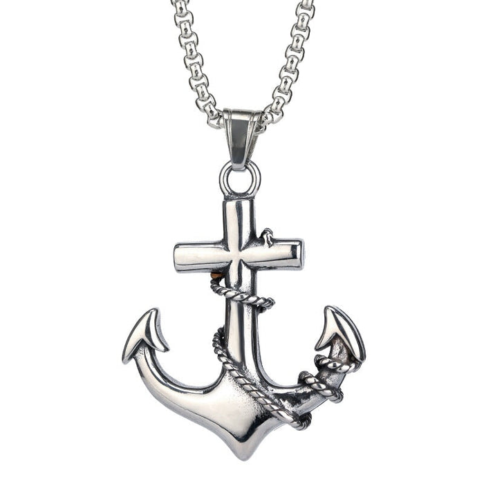 Wholesale Pirates of the Caribbean anchor alloy silver necklace JDC-NE-Jiaow007 Necklaces 娇婉 Wholesale Jewelry JoyasDeChina Joyas De China