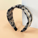 Wholesale Plaid Fabric Alloy Chain Headband (F)JDC-HD-O384 Headband 潮炫 1 Wholesale Jewelry JoyasDeChina Joyas De China