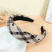 Wholesale Plaid Heart Plush Fabric Headband (F)JDC-HD-O376 Headband 潮炫 1 Wholesale Jewelry JoyasDeChina Joyas De China