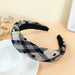 Wholesale Plaid Heart Plush Fabric Headband (F)JDC-HD-O376 Headband 潮炫 2 Wholesale Jewelry JoyasDeChina Joyas De China