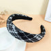 Wholesale Plaid Heart Plush Fabric Headband (F)JDC-HD-O376 Headband 潮炫 3 Wholesale Jewelry JoyasDeChina Joyas De China