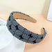 Wholesale Plaid Sponge Fabric Headband (F)JDC-HD-O386 Headband 潮炫 black Wholesale Jewelry JoyasDeChina Joyas De China