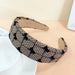 Wholesale Plaid Sponge Fabric Headband (F)JDC-HD-O386 Headband 潮炫 brown Wholesale Jewelry JoyasDeChina Joyas De China