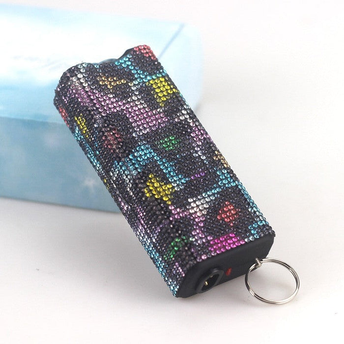 Wholesale Plastic Diamond Flashlight Keychain JDC-KC-TouMS003 Keychains JoyasDeChina colored leopard Wholesale Jewelry JoyasDeChina Joyas De China