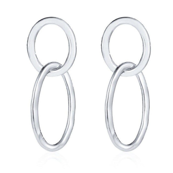 Wholesale Plating Alloy Oval Metal Earrings JDC-ES-D768 Earrings 晴雯 Wholesale Jewelry JoyasDeChina Joyas De China