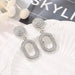 Wholesale Plating Alloy Pattern Oval Earrings JDC-ES-D770 Earrings 晴雯 Wholesale Jewelry JoyasDeChina Joyas De China