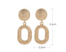 Wholesale Plating Alloy Pattern Oval Earrings JDC-ES-D770 Earrings 晴雯 Wholesale Jewelry JoyasDeChina Joyas De China