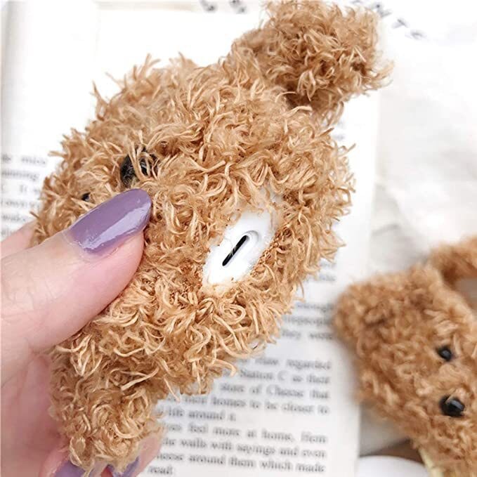 Wholesale Plush Teddy Apple Airpods Silicone Earphone Cases JDC-EPC-LXG001 Earphone cases 莱鑫格 Wholesale Jewelry JoyasDeChina Joyas De China