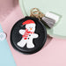 Wholesale PU Leather Small Mirror Snowman Christmas Tree Keychain MOQ≥2 JDC-KC-BenX004 Keychains 本勋 black Wholesale Jewelry JoyasDeChina Joyas De China