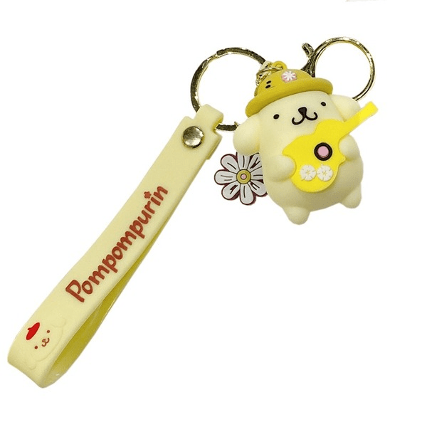 Wholesale PVC Yellow Pudding Dog Key Chain Chain （F）JDC-KC-Gongz023 Keychains 宫泽 Wholesale Jewelry JoyasDeChina Joyas De China