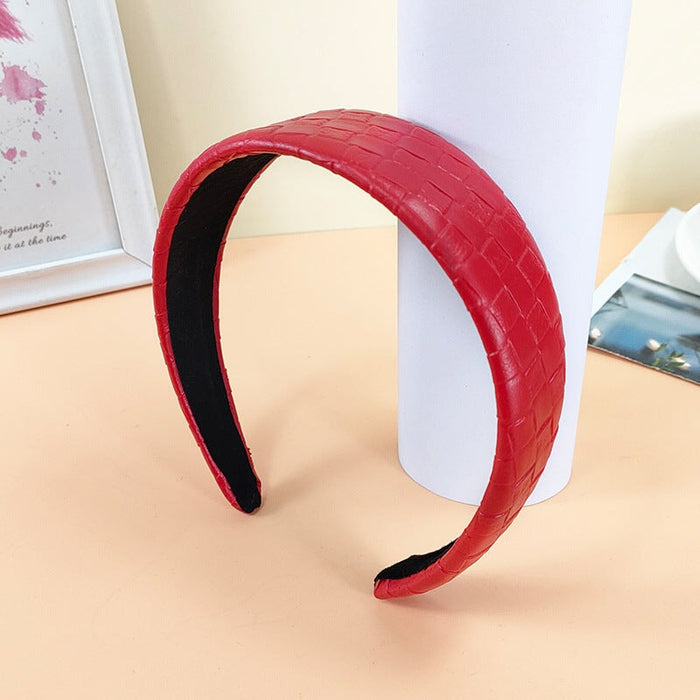 Wholesale red leather fabric headband JDC-HD-O382 Headband 潮炫 A Wholesale Jewelry JoyasDeChina Joyas De China