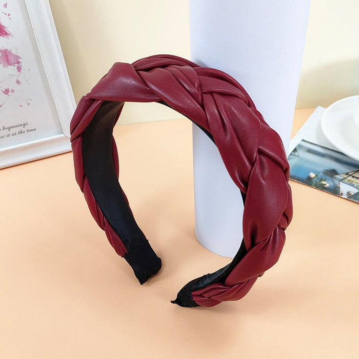 Wholesale red leather fabric headband JDC-HD-O382 Headband 潮炫 D Wholesale Jewelry JoyasDeChina Joyas De China
