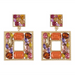 Wholesale red rhinestone earrings JDC-ES-Qiand004 Earrings 纤迪 Wholesale Jewelry JoyasDeChina Joyas De China