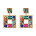 Wholesale red rhinestone earrings JDC-ES-Qiand004 Earrings 纤迪 multicolor Wholesale Jewelry JoyasDeChina Joyas De China