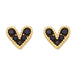 Wholesale Red Zircon Small Love Stud Earrings JDC-ES-AS100 Earrings 翱昇 Black Wholesale Jewelry JoyasDeChina Joyas De China