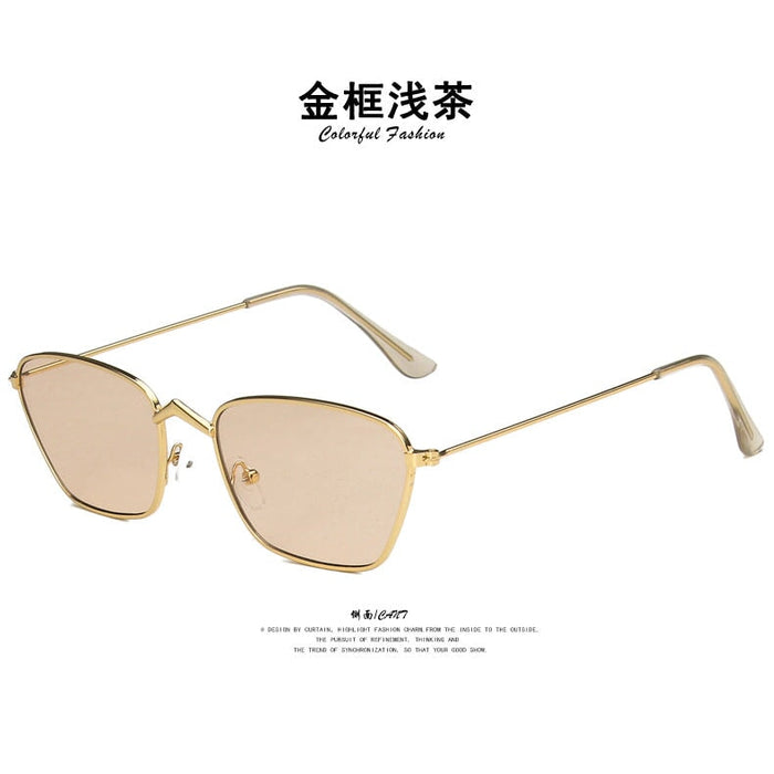 Wholesale Resin Sunglasses JDC-SG-PLS012 Sunglasses 普琳丝 Gold Frame Light Tea / Wholesale Jewelry JoyasDeChina Joyas De China