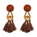 Wholesale resin tassel earrings JDC-ES-LIUM023 Earrings 榴芒 Wholesale Jewelry JoyasDeChina Joyas De China