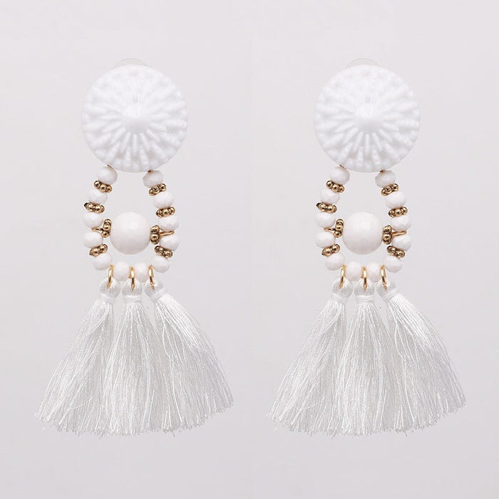 Wholesale resin tassel earrings JDC-ES-LIUM023 Earrings 榴芒 Wholesale Jewelry JoyasDeChina Joyas De China