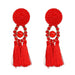 Wholesale resin tassel earrings JDC-ES-LIUM023 Earrings 榴芒 Wholesale Jewelry JoyasDeChina Joyas De China