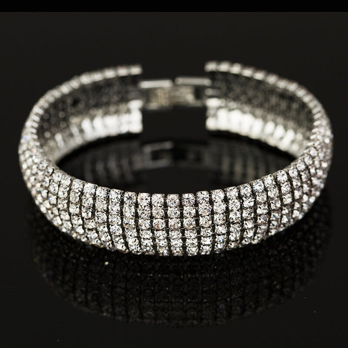 Wholesale rhinestone crystal gold bracelet JDC-BT-ZHONGW004 Bracelet 众薇 Silver Wholesale Jewelry JoyasDeChina Joyas De China