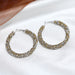 Wholesale Rhinestone Hoop Alloy Earrings JDC-ES-Duoh008 Earrings 朵涵 champagne Wholesale Jewelry JoyasDeChina Joyas De China