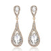 Wholesale rhinestone long alloy earrings JDC-ES-GSDB016 Earrings 丹比华比 Wholesale Jewelry JoyasDeChina Joyas De China