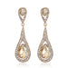 Wholesale rhinestone long alloy earrings JDC-ES-GSDB016 Earrings 丹比华比 gold Wholesale Jewelry JoyasDeChina Joyas De China