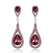 Wholesale rhinestone long alloy earrings JDC-ES-GSDB016 Earrings 丹比华比 red Wholesale Jewelry JoyasDeChina Joyas De China