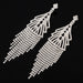 Wholesale Rhinestone Metal Tassel Earrings JDC-ES-ZHONGW023 Earrings 众薇 silver Wholesale Jewelry JoyasDeChina Joyas De China