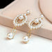 Wholesale rhinestone pearl alloy earrings JDC-ES-GSDB017 Earrings 丹比华比 Wholesale Jewelry JoyasDeChina Joyas De China