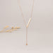 Wholesale Rose Gold Mini Single Diamond Stick Stainless Steel Gold Plated Necklace JDC-NE-YS066 Necklaces 艺昇 Wholesale Jewelry JoyasDeChina Joyas De China