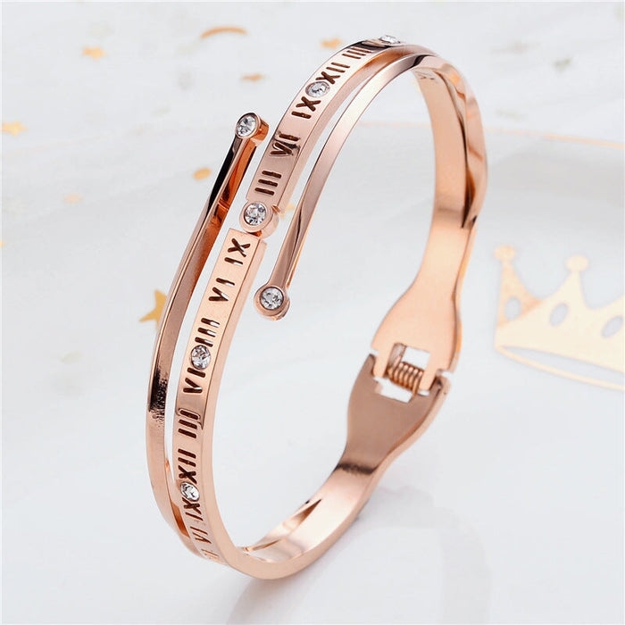 Wholesale rose gold stainless steel bracelet JDC-BT-Kucai003 Bracelet 酷彩 105 Wholesale Jewelry JoyasDeChina Joyas De China