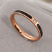 Wholesale rose gold stainless steel open ring rose JDC-RS-Aiqs001 Rings CADDCENG/卡帝臣实力 Black drip 6 Wholesale Jewelry JoyasDeChina Joyas De China