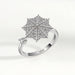 Wholesale Rotary Electroplated Copper Snowflake Ring JDC-RS-YZM086 Rings 伊之美 white adjustable Wholesale Jewelry JoyasDeChina Joyas De China