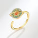 Wholesale Rotating Planet Zirconium Ring JDC-RS-YZM080 Rings 伊之美 Gold adjustable opening Wholesale Jewelry JoyasDeChina Joyas De China
