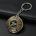 Wholesale Rotating Shield Zinc Alloy Keychain (F) MOQ≥2 JDC-KC-XinS005 Keychains 新尚 copper color OPP bag Wholesale Jewelry JoyasDeChina Joyas De China