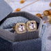 Wholesale Round Alloy Zircon Earrings JDC-ES-Beid001 Rings 贝迪 Square gold Wholesale Jewelry JoyasDeChina Joyas De China