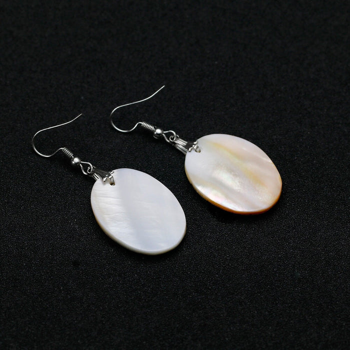 Wholesale round shell earrings JDC-ES-GSDB022 Earrings 丹比华比 Wholesale Jewelry JoyasDeChina Joyas De China