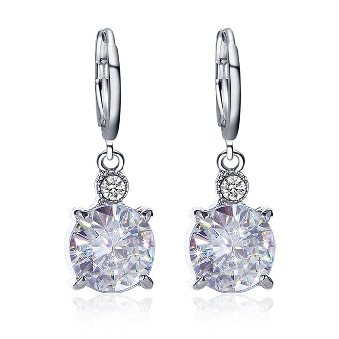 Wholesale Round Zircon Alloy Earrings Crystal Necklace Set JDC-ST-D003 Suit 晴雯 Wholesale Jewelry JoyasDeChina Joyas De China