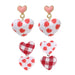 Wholesale S925 Silver Needle Metal Fabric Heart Earrings JDC-ES-Yizhong001 Earrings 怡众 Wholesale Jewelry JoyasDeChina Joyas De China