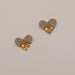 Wholesale S925 Silver Needle Metal Heart Rhinestone 18k Gold Earrings JDC-ES-Fangong002 Earrings 巩凡 gold / Wholesale Jewelry JoyasDeChina Joyas De China