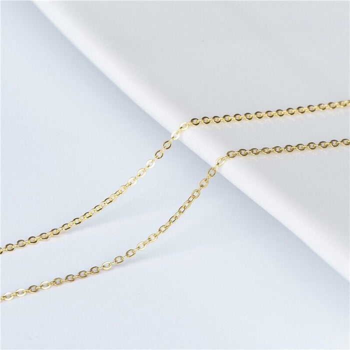 Wholesale s925 silver O-chain box chain clavicle necklace jewelry jewelry Necklaces JoyasDeChina S925 silver O chain universal chain (gold color) YS1071079-j Wholesale Jewelry JoyasDeChina Joyas De China