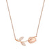 Wholesale s925 Sterling Silver Tulip Necklace Women's Elegant Flower Clavicle Chain Necklaces JoyasDeChina XL0077 Tulip chalcedony necklace (Rose Gold) 925 Silver Wholesale Jewelry JoyasDeChina Joyas De China