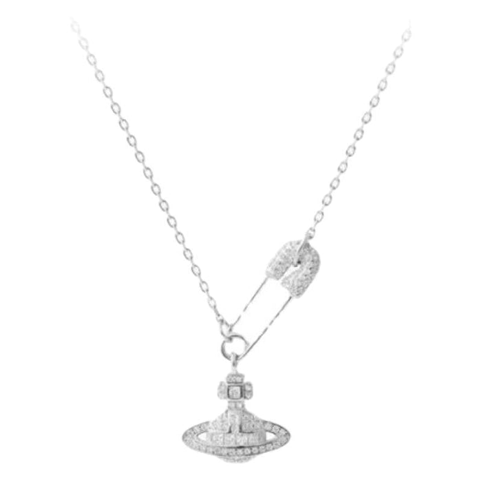 Wholesale Saturn Pearl Necklace Women's Style Pin Stereo Planet Neck Chain Wool Chain Clavicle Chain Necklaces JoyasDeChina Wholesale Jewelry JoyasDeChina Joyas De China