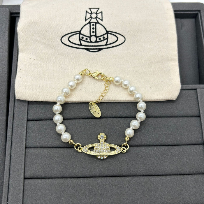 Wholesale Saturn Pearl Necklace Women's Style Pin Stereo Planet Neck Chain Wool Chain Clavicle Chain Necklaces JoyasDeChina Classic gold pearl bracelet Wholesale Jewelry JoyasDeChina Joyas De China