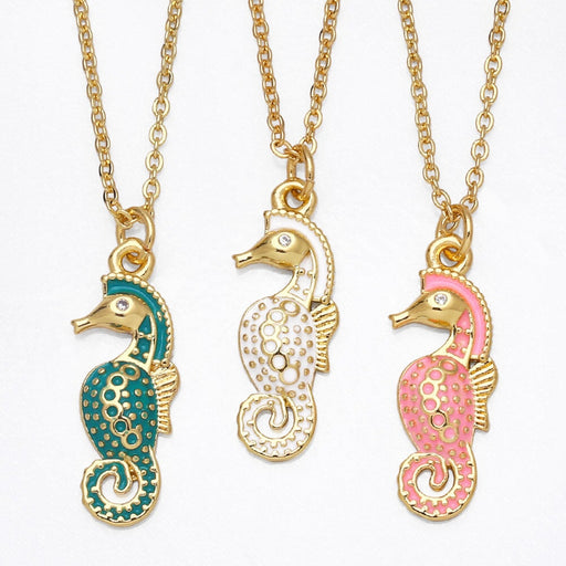 Wholesale seahorse oil gold plated necklace JDC-NE-AS562 Necklaces 翱昇 Wholesale Jewelry JoyasDeChina Joyas De China