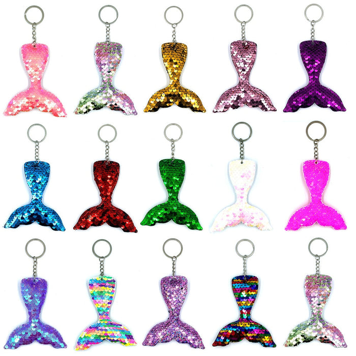 Wholesale Sequin Mermaid Tail Keychain JDC-KC-QiShi002 Keychains 奇释 Wholesale Jewelry JoyasDeChina Joyas De China