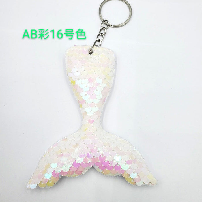 Wholesale Sequin Mermaid Tail Keychain JDC-KC-QiShi002 Keychains 奇释 ABcolor16 / Wholesale Jewelry JoyasDeChina Joyas De China